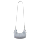 Minimalist Pleated Mini Shoulder Bag Lightweight Crossbody Purse for Women Stylish Small Handbag SparkelsSparkels