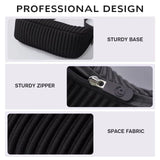 Minimalist Pleated Mini Shoulder Bag Lightweight Crossbody Purse for Women Stylish Small Handbag SparkelsSparkels