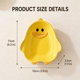 Cute Yellow Duck Ceramic Snack Plate