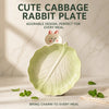 Cabbage Rabbit Ceramic Serving Plate with Sauce Bowl