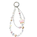 Star Charm Crystal Beaded Keychain