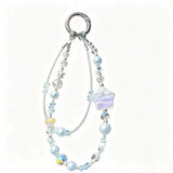Star Charm Crystal Beaded Keychain