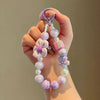 Pastel Flower Pearl Beaded Keychain