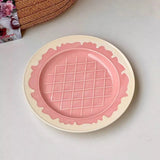 Ice Cream Cone Ceramic Bowl & Cup Set Pastel Pink Dessert Bowl, Snack Cup, Breakfast Bowl, Ice Cream Plate Cute Kitchen Tableware Collection SparkelsSparkels