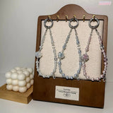 Crystal Pearl Beaded Keychain