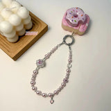 Crystal Pearl Beaded Keychain