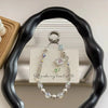 Rose Butterfly Crystal Beaded Keychain
