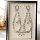 Rose Butterfly Crystal Beaded Keychain