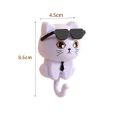 Self Adhesive Glasses Kitty Key Hanging Hook