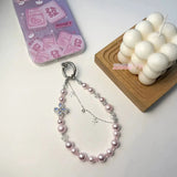 Butterfly Pearl Beaded Keychain
