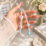 Kawaii Pastel Charm Beaded Keychain