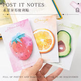 Brush Gradient Color Fruit Shape Sticky Notes