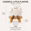 Cute Relaxed Character Mini Planter with Stool