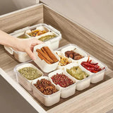 Multi Compartment Spice & Dry Food Storage Box