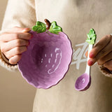 Cute Fruit Ceramic Bowl with Spoon