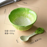 Cute Fruit Ceramic Bowl with Spoon