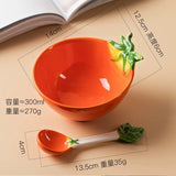 Cute Fruit Ceramic Bowl with Spoon