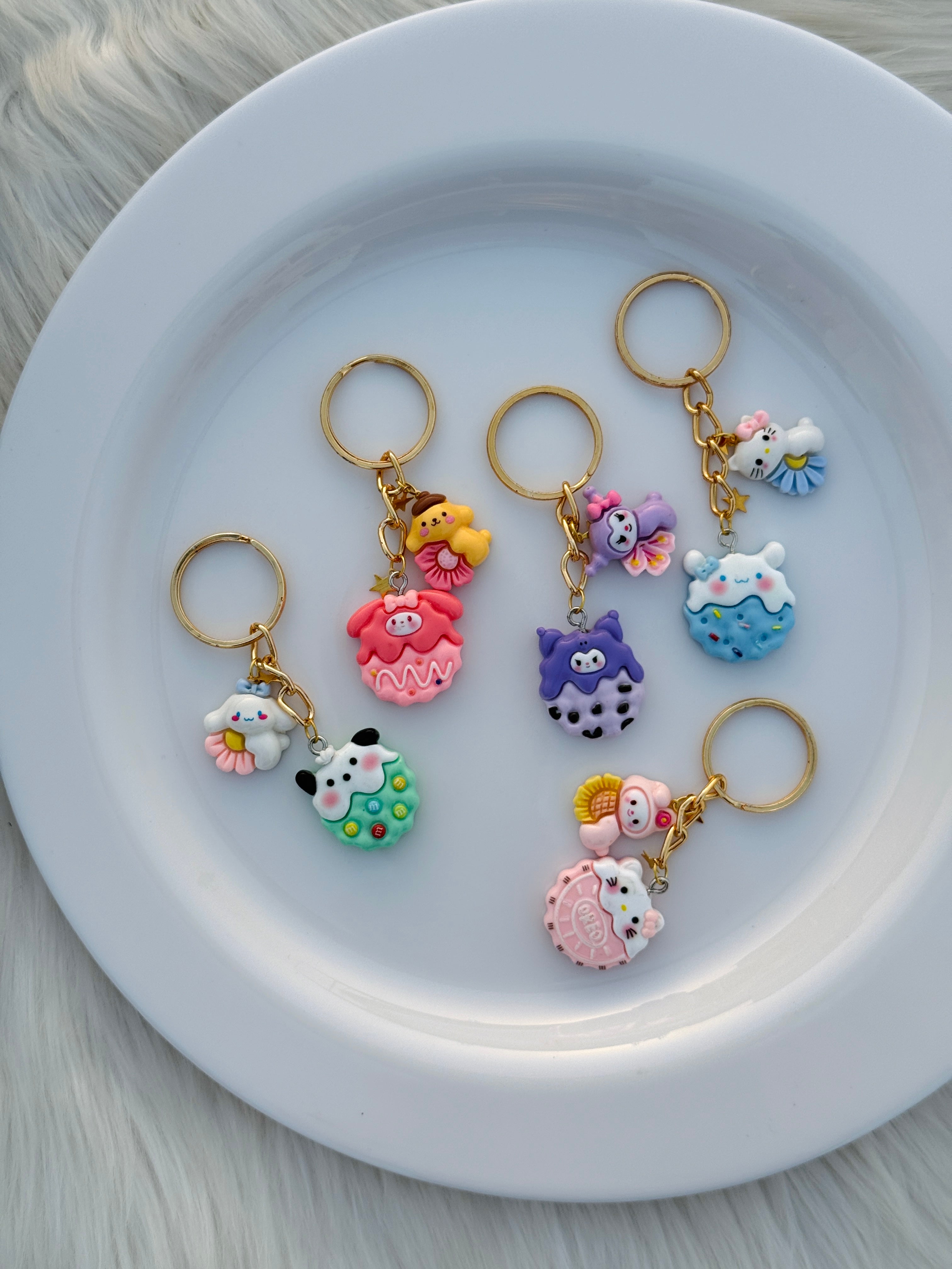 Kawaii Character Keychain Collection Adorable Pastel Charms