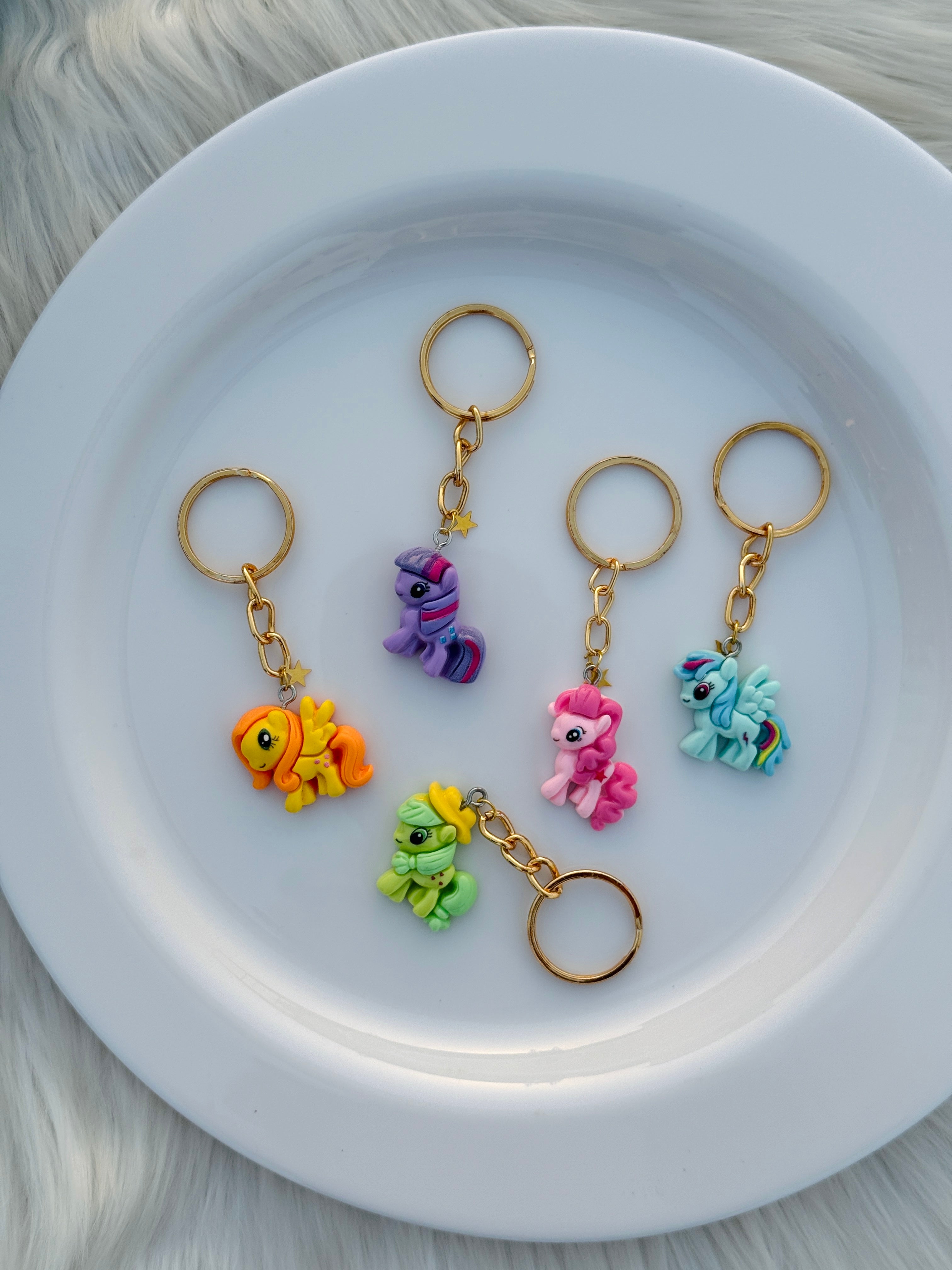 Magical Pony Keychain Collection Colorful Fantasy Charms