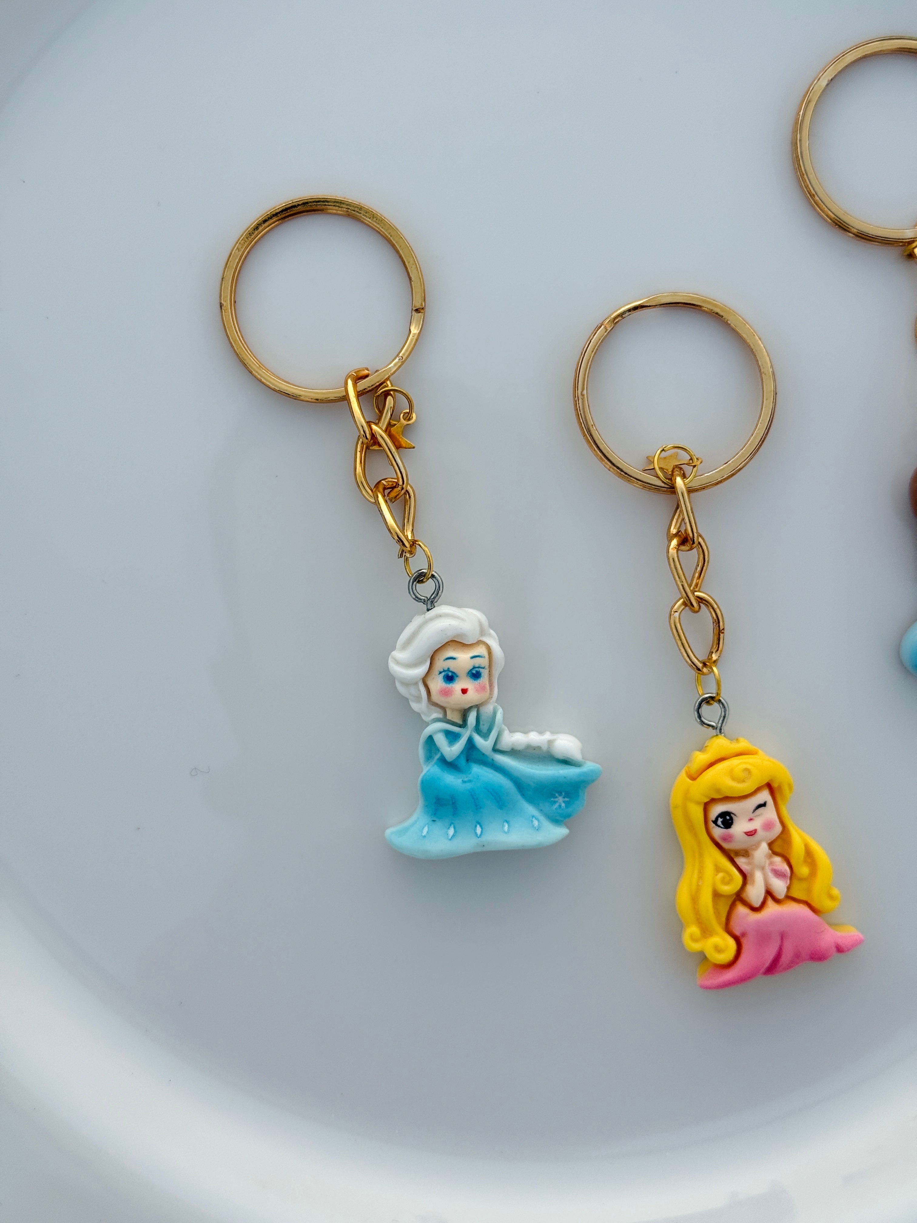 Fairytale Princess Keychain Set Adorable Royal Charms