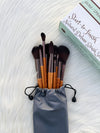 Natural Deluxe Wooden Makeup Brush Set 15 Piece Eco Beauty