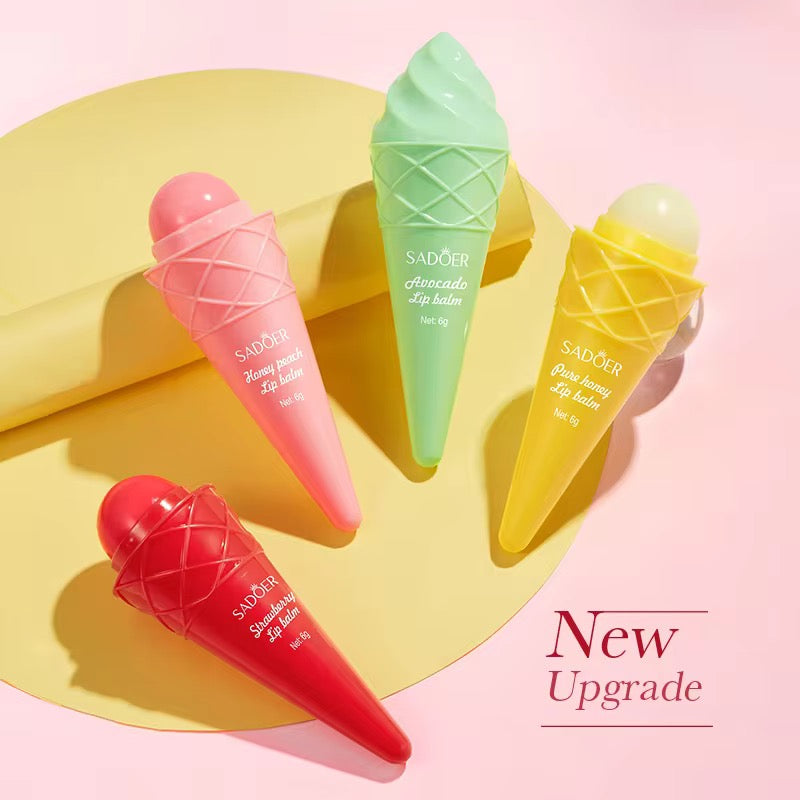 SADOER Ice Cream Lip Balm Moisturizing & Nourishing 2 Flavor