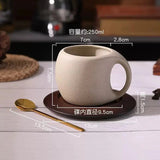 Minimalist Stoneware Ceramic Cup & Saucer SparkelsSparkels