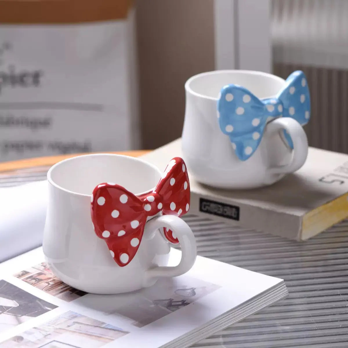 Polka Bow Ceramic Mug SparkelsSparkels