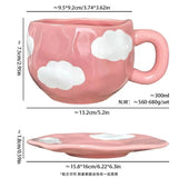Pastel Cloud Ceramic Cup & Saucer SparkelsSparkels
