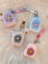 Cute Fluffy Flower Coin Pouch Keychain SparkelsSparkels