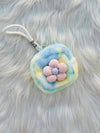 Cute Pastel Fluffy Coin Pouch with Flower SparkelsSparkels