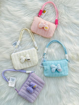 Cute Pastel Bow Mini Handbag Soft Girl Small Purse for Girls SparkelsSparkels