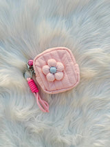 Cute Pastel Flower Coin Pouch Keychain SparkelsSparkels