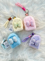 Cute Fluffy Mini Backpack Coin Pouch Keychain SparkelsSparkels