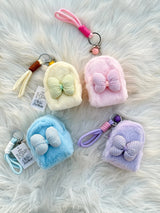Cute Fluffy Mini Backpack Coin Pouch Keychain