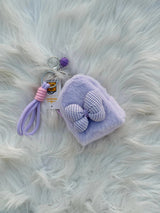 Cute Fluffy Mini Backpack Coin Pouch Keychain SparkelsSparkels