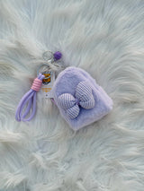 Cute Fluffy Mini Backpack Coin Pouch Keychain