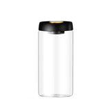 Vacuum Coffee Bean Storage Jar with Airtight Lid Glass Coffee Container for Fresh Beans