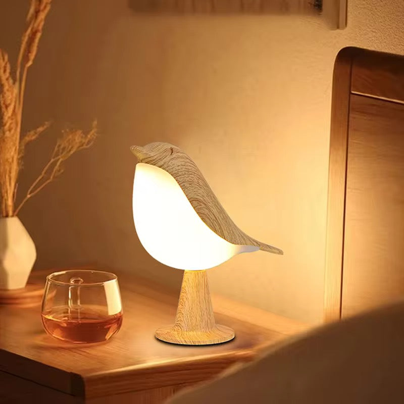 Bird LED Touch Table Lamp Cute Wooden Bird Night Light for Bedroom & Desk