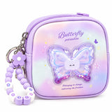 Butterfly Paradise Mini Coin Purse with Beaded Keychain