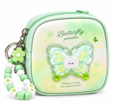 Butterfly Paradise Mini Coin Purse with Beaded Keychain