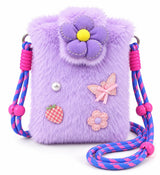 Cute Fluffy Flower Crossbody Phone Bag