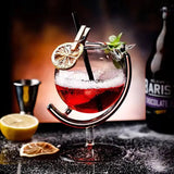 Luxury Globe Cocktail Glass with Handle Premium Creative Bar Glass for Cocktails, Mocktails