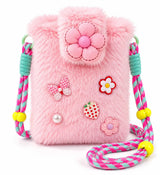 Cute Fluffy Flower Crossbody Phone Bag