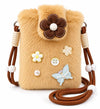 Cute Fluffy Flower Crossbody Phone Bag