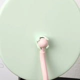 Pastel Oval Table Mirror with Jewelry Hook Stand