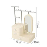 Multifunctional Jewelry Organizer with Mirror & Storage Drawers
