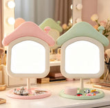 Cute Mushroom House Vanity Mirror with Jewelry Storage Tray