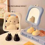 Cute Bigfoot Cartoon Standing Makeup Mirror
