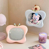 Cute Butterfly Shaped Table Mirror Pastel Vanity Mirror